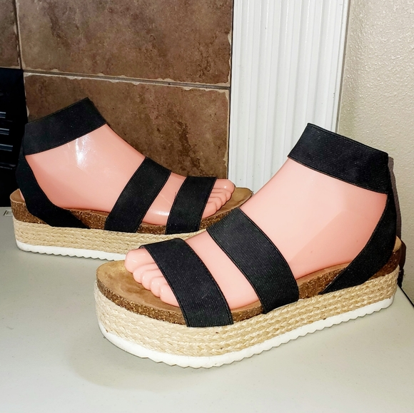 REPORT Tuti Elastic Strap Platform Summer Sandals - Picture 1 of 10